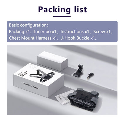 Sportkamerahalterung Techsuit JX-002 für GoPro-Serie, Grau