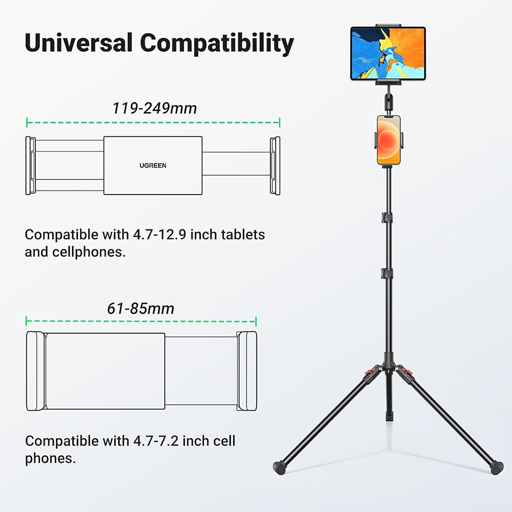 UGREEN LP585 Bodenständer für Telefon / Tablet, Universal, Schwarz