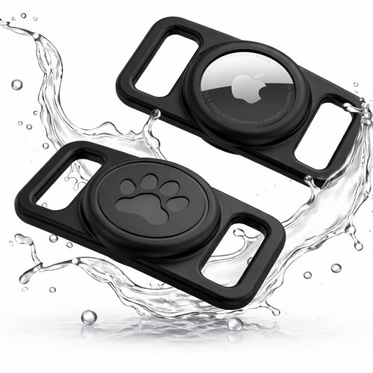 Techsuit BuddyGuard DG1 Support for Apple AirTag on Pet Collar, Black