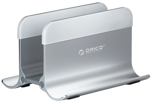 Vertikaler Orico NPB2 Laptopständer für Laptops mit einer Dicke von 40 mm, Silber