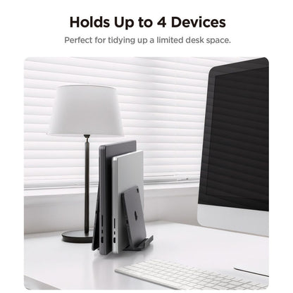 Vertikaler Ständer Spigen LD208S4 Two für Laptops mit einer Dicke von 14mm - 27mm, Grau