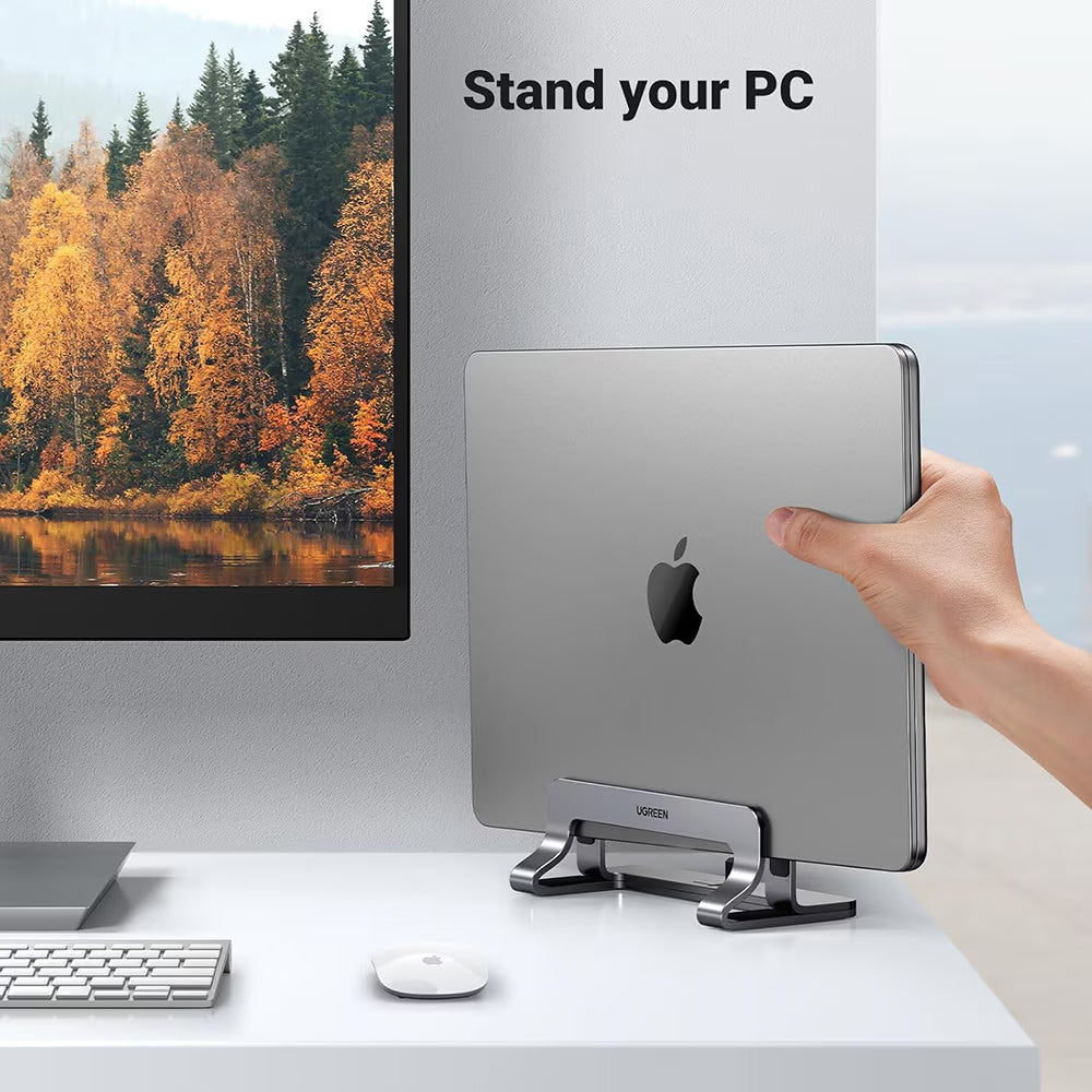 UGREEN LP258 Vertikaler Ständer (29277) für Laptops mit einer Dicke von 12 mm - 26 mm, Silber