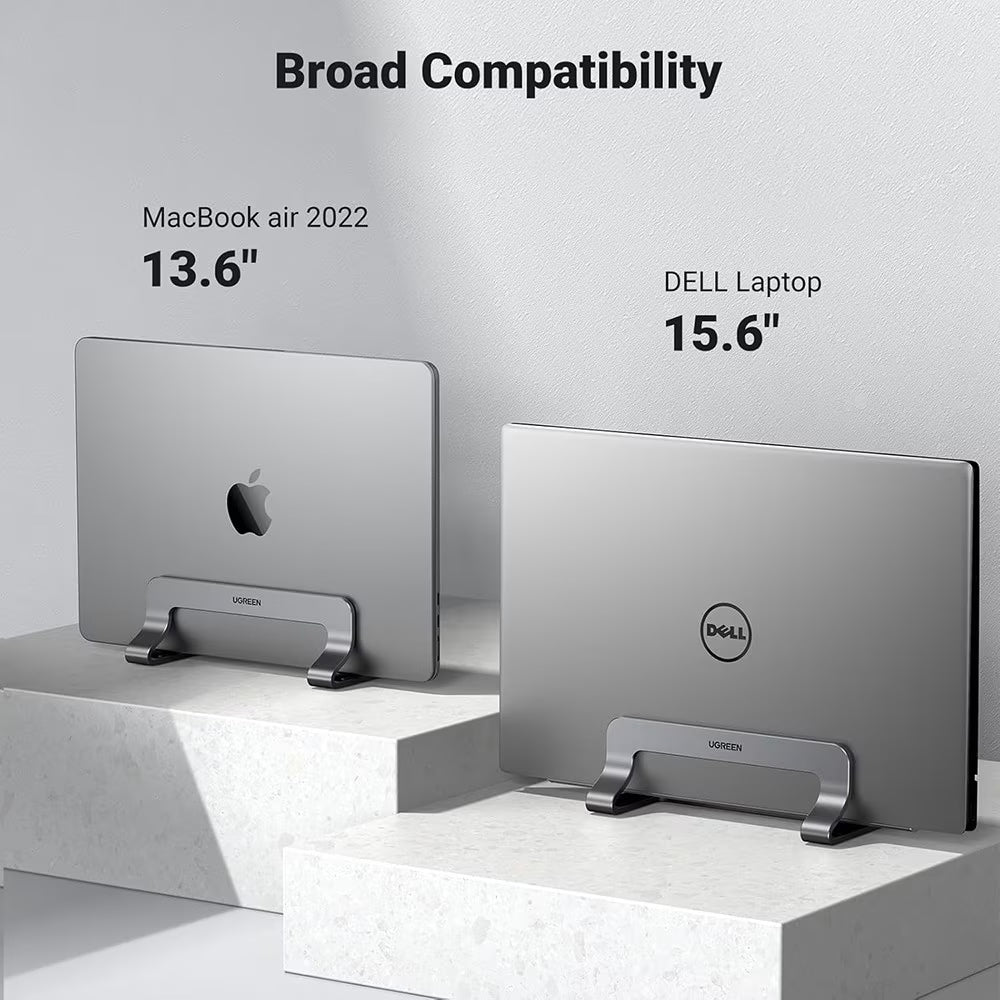 UGREEN LP258 Vertikaler Ständer (29277) für Laptops mit einer Dicke von 12 mm - 26 mm, Silber