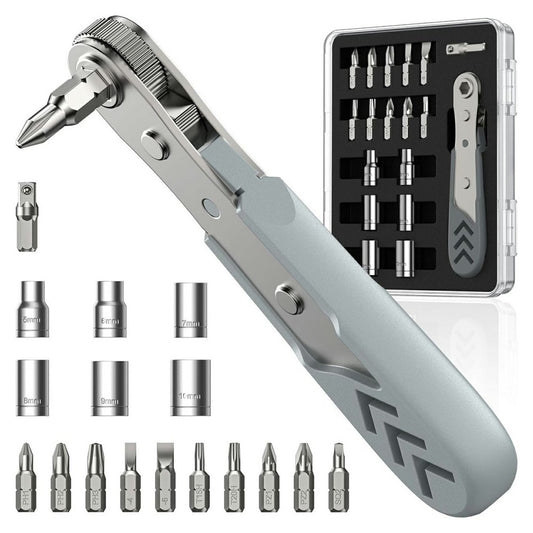 Axth Ratschen-Schraubendreher, 17in1, Grau