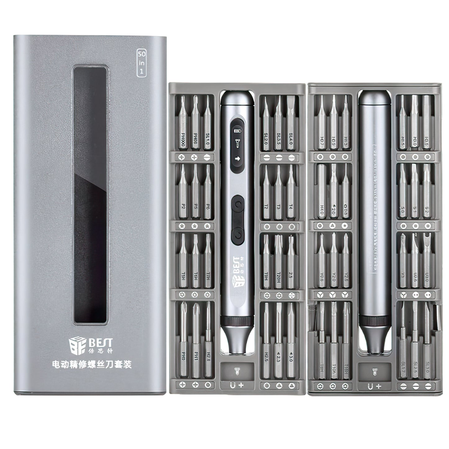 Elektrischer Schraubendreher Best BST-9933A, 50in1, Silber