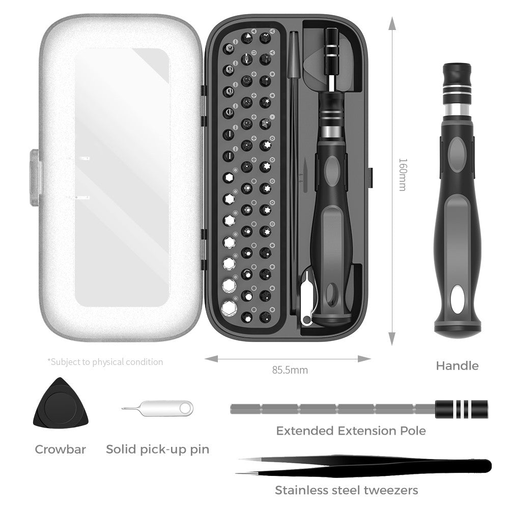 King'sdun KS-840059 Schraubendreher, 48in1, Grau