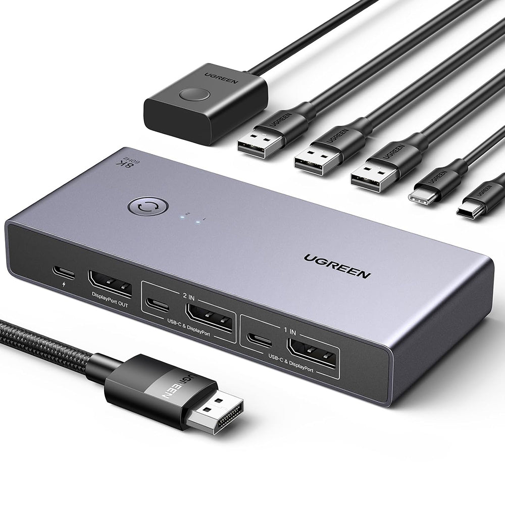 Switch Video DisplayPort UGREEN CM695 (25962), Schwarz