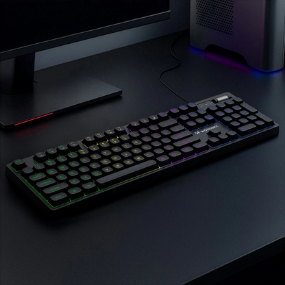 Gaming-Tastatur Wired USB WZK WKG-200, RGB, 1,5 m, Schwarz