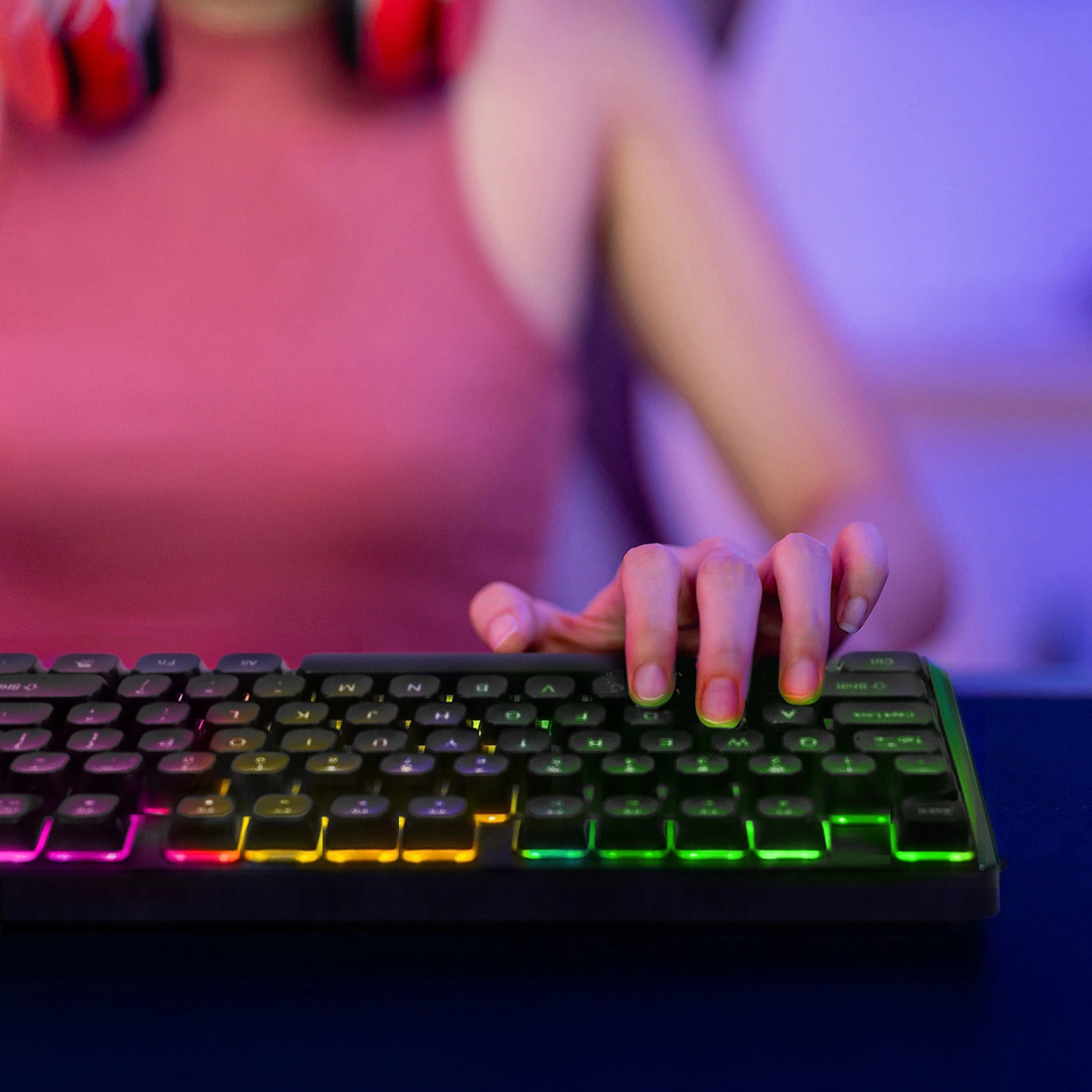 Gaming-Tastatur Wired USB WZK WKG-200, RGB, 1,5 m, Schwarz