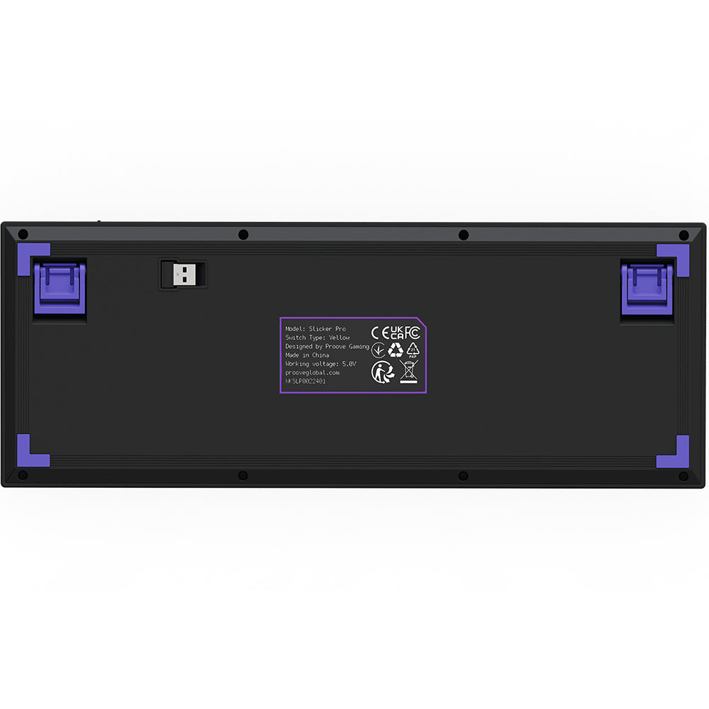 Gaming-Tastatur Wireless Proove Slicker Pro, RGB, BT / Wi-Fi / Kabelgebunden, 1.8m, Schwarz WKSLPEN22416