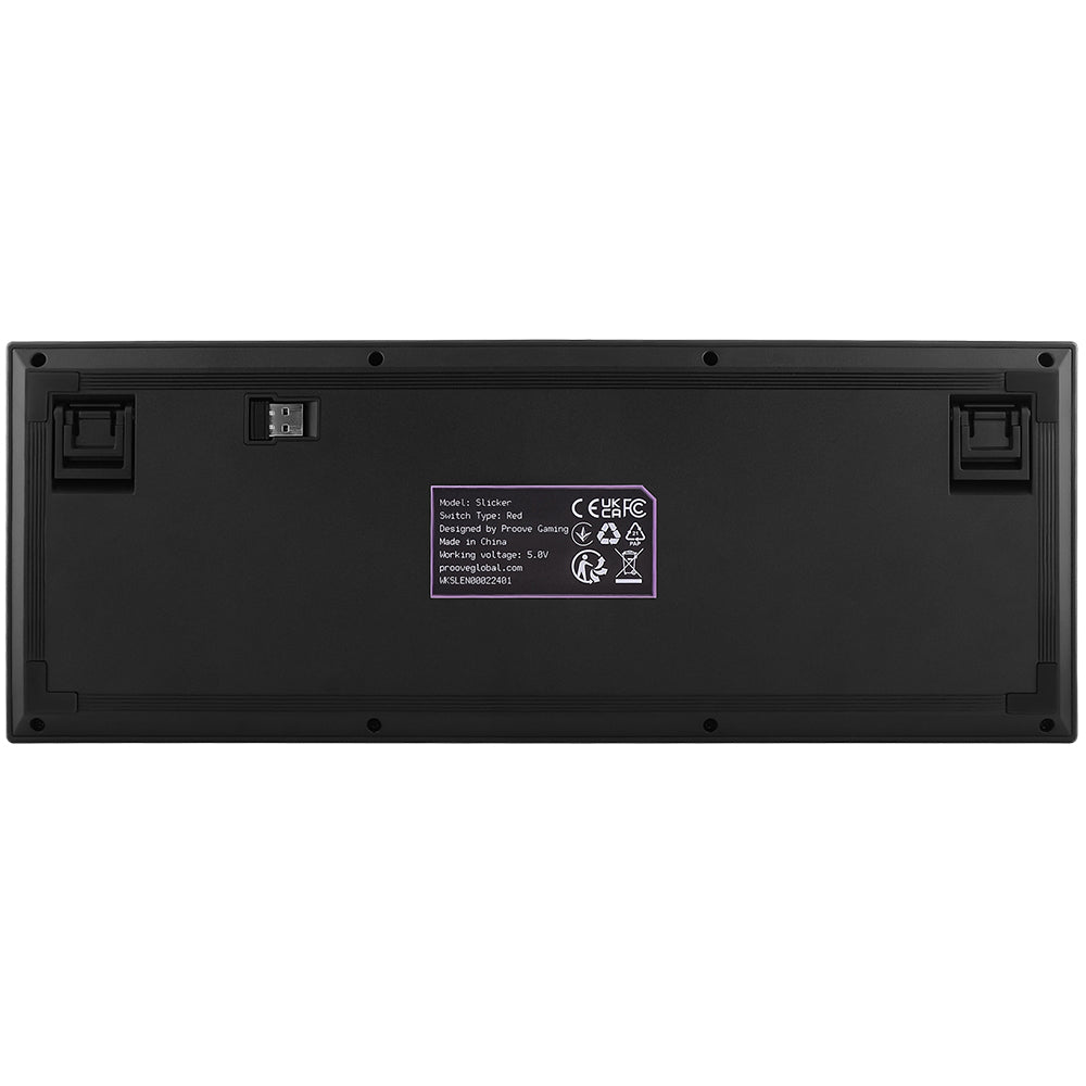 Gaming-Tastatur Wireless Proove Slicker, RGB, BT / Wi-Fi / Kabelgebunden, 1,8m, Schwarz WKSLEN00022401