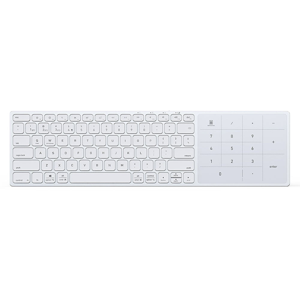 Drahtlose Tastatur DUX DUCIS LK, BT / Wi-Fi, Weiß