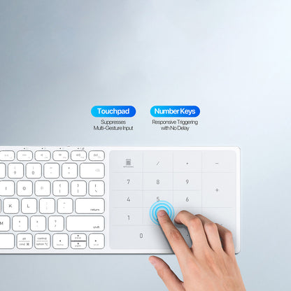 Drahtlose Tastatur DUX DUCIS LK, BT / Wi-Fi, Weiß