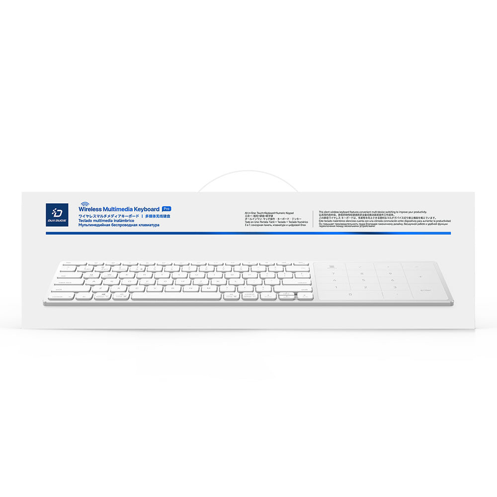 Drahtlose Tastatur DUX DUCIS LK, BT / Wi-Fi, Weiß