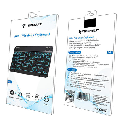 Wireless-Tastatur Techsuit WK1, RGB, Schwarz