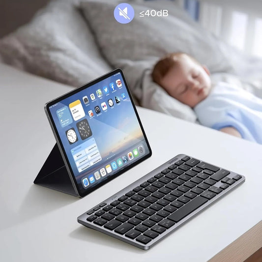 UGREEN 75049 Kabellose Tastatur, BT / Wi-Fi, Schwarz