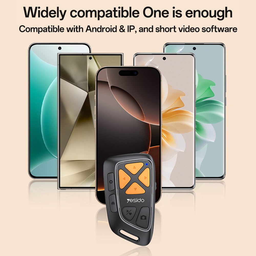 Bluetooth-Multimedia-Fernbedienung Yesido SF25, Schwarz