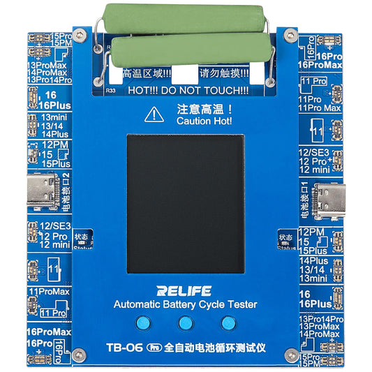 Relife TB-06 Pro Service Tester zur Überprüfung der Zyklusanzahl des Akkus Apple iPhone 11 - 16 Serie