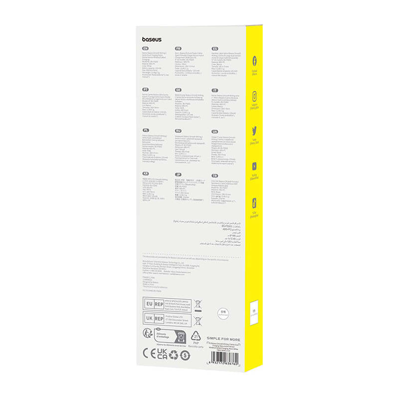 Touch Pen Baseus Smooth Writing für Apple iPad, Wireless & Wired Aktivversion, Weiß C40169009123-00