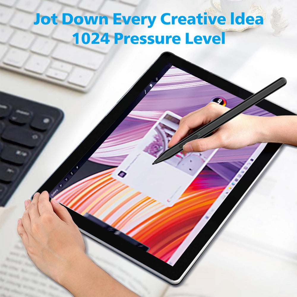 Touch Pen Techsuit F97 für Microsoft Surface, Aktive Version, Schwarz