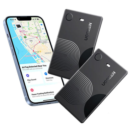 UGREEN SmartTag Smart Finder Slim 2 CM920 (75120A) für iOS-Serie, 2 Stück Set, Schwarz