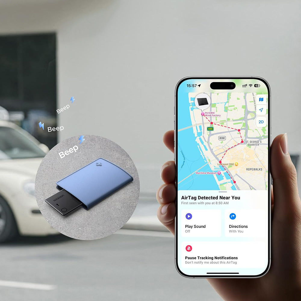 UGREEN SmartTag Smart Finder Slim 2 CM920 (75120A) für iOS-Serie, 2 Stück Set, Schwarz