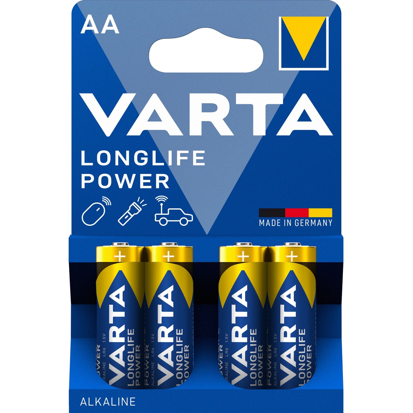 Varta Longlife Power-Batterien 4906, AA / LR6, Set 4 Stück 04906121414