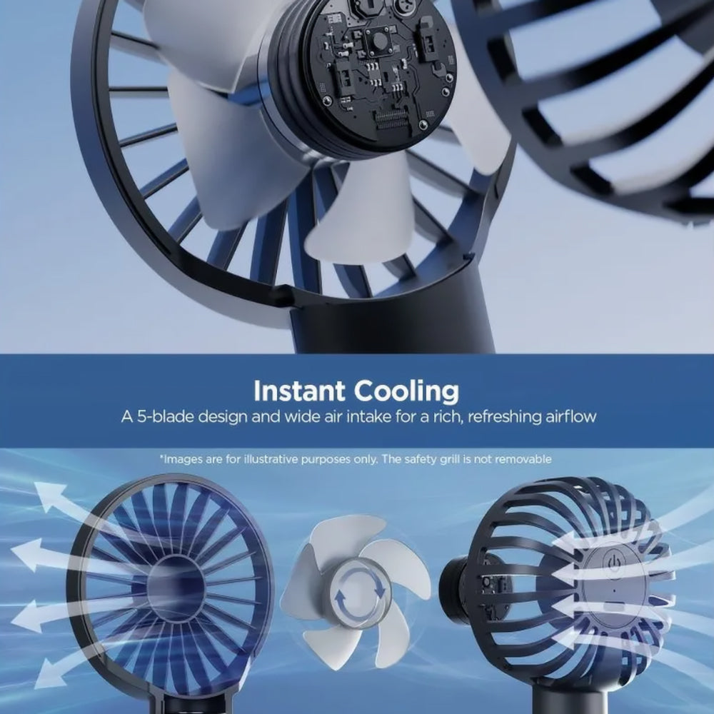 Tragbarer Ventilator Spigen A905, Schwarz AHP10454