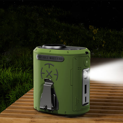 Techsuit Z14 Portable Fan with 5000mAh External Battery, Green