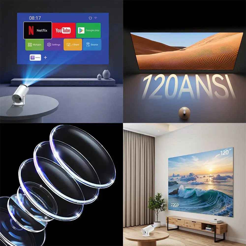 Videoprojektor Yesido TV14, 720P, 120ANSI, Weiß