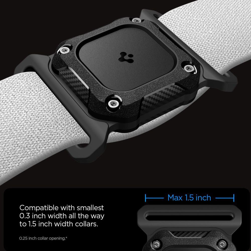Spigen Tough Armor Halterung für Apple AirTag am Haustierhalsband, Schwarz
